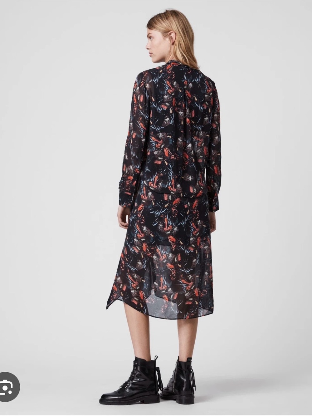 All Saints Valero Flutter Dress 2 NWT